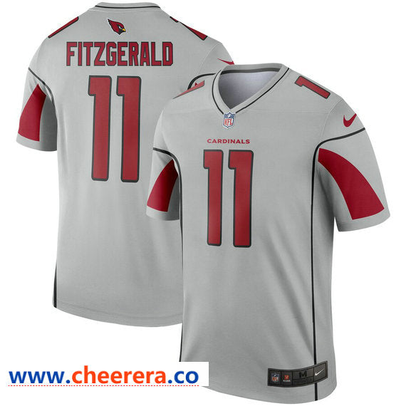 Nike Larry Fitzgerald Arizona Cardinals silver Inverted Legend jersey