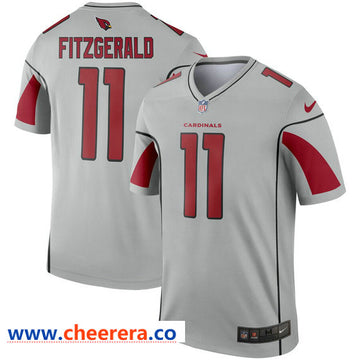 Nike Larry Fitzgerald Arizona Cardinals silver Inverted Legend jersey