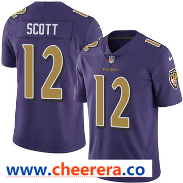 Nike Jaleel Scott Baltimore Ravens purple Color Rush jersey