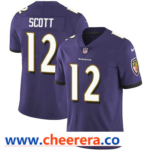 Nike Jaleel Scott Baltimore Ravens purple Vapor jersey