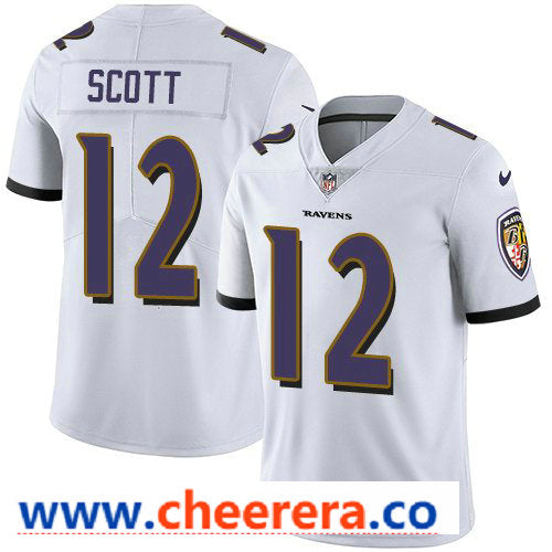 Nike Jaleel Scott Baltimore Ravens white Vapor jersey