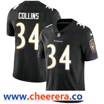 Nike Alex Collins Baltimore Ravens black Vapor jersey