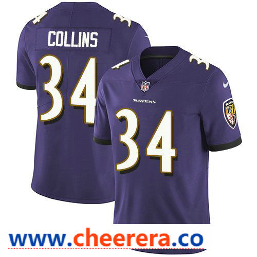 Nike Alex Collins Baltimore Ravens purple Vapor jersey