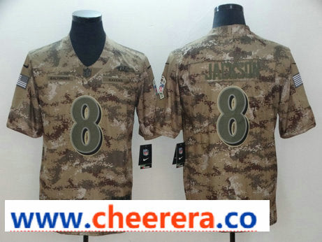 Nike Lamar Jackson Baltimore Ravens camo Salute To Service jersey