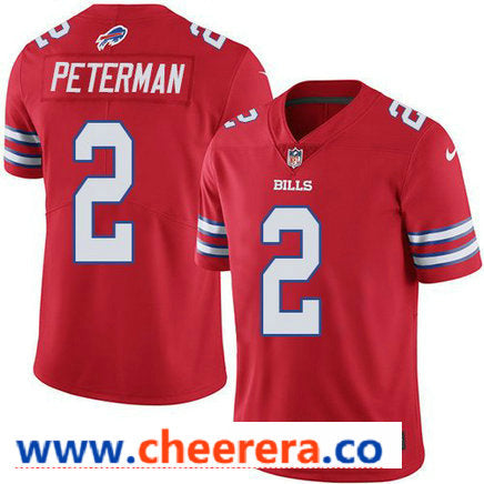 Nike Nathan Peterman Buffalo Bills red Color Rush jersey