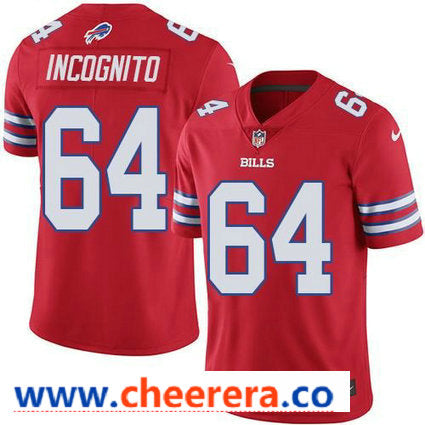 Nike Richie Incognito Buffalo Bills red Color Rush jersey