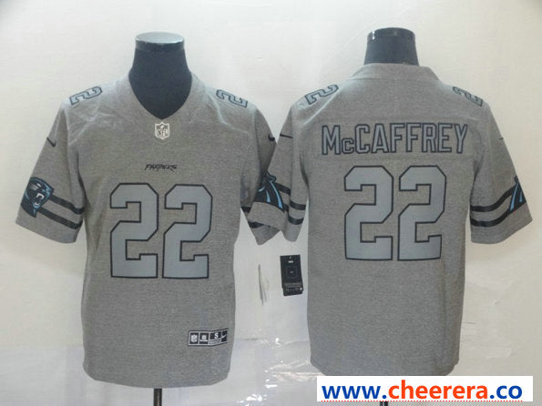 Nike Christian McCaffrey Carolina Panthers gray Vapor jersey
