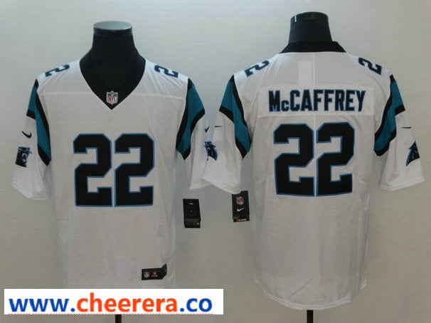 Nike Christian McCaffrey Carolina Panthers white Vapor jersey