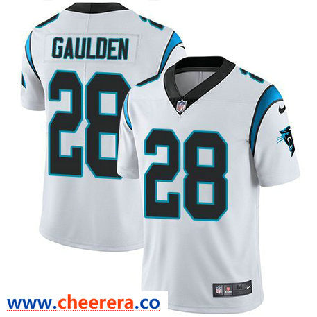 Nike Rashaan Gaulden Carolina Panthers white Vapor jersey