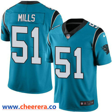 Nike Sam Mills Carolina Panthers blue Vapor jersey