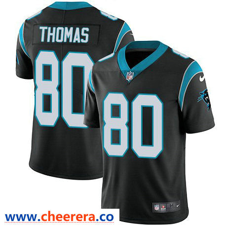 Nike Ian Thomas Carolina Panthers black Vapor jersey