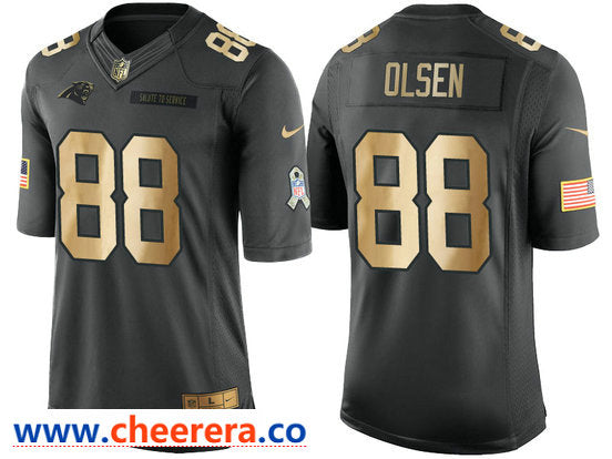 Nike Greg Olsen Carolina Panthers anthracite Salute To Service jersey