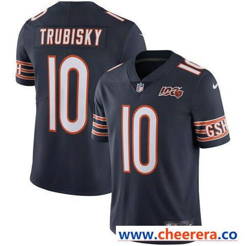 Nike Mitchell Trubisky Chicago Bears navy Vapor jersey