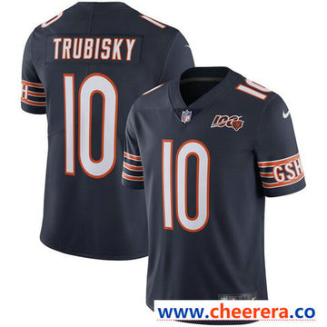 Nike Mitchell Trubisky Chicago Bears navy Vapor jersey