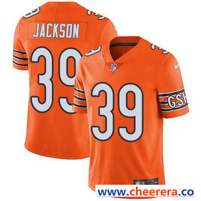 Nike Eddie Jackson Chicago Bears orange Vapor jersey
