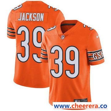 Nike Eddie Jackson Chicago Bears orange Vapor jersey