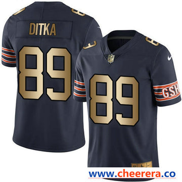 Nike Mike Ditka Chicago Bears gold Color Rush jersey