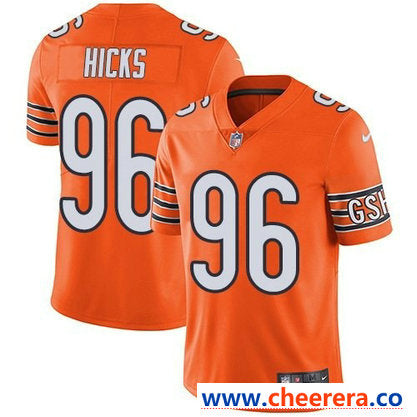 Nike Akiem Hicks Chicago Bears orange Vapor jersey