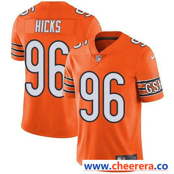 Nike Akiem Hicks Chicago Bears orange Vapor jersey