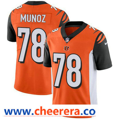 Nike Anthony Munoz Cincinnati Bengals orange Vapor jersey