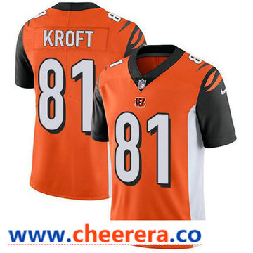 Nike Tyler Kroft Cincinnati Bengals orange Vapor jersey