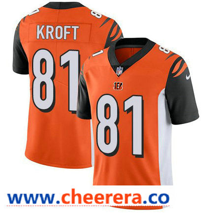 Nike Tyler Kroft Cincinnati Bengals orange Vapor jersey
