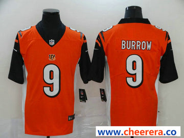 Nike Joe Burrow Cincinnati Bengals orange Vapor jersey