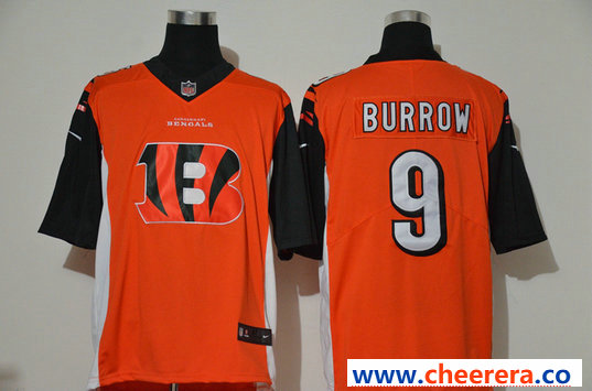 Nike Joe Burrow Cincinnati Bengals orange Vapor jersey