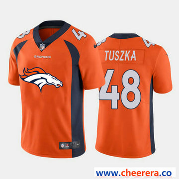 Nike Derrek Tuszka Denver Broncos orange Vapor jersey