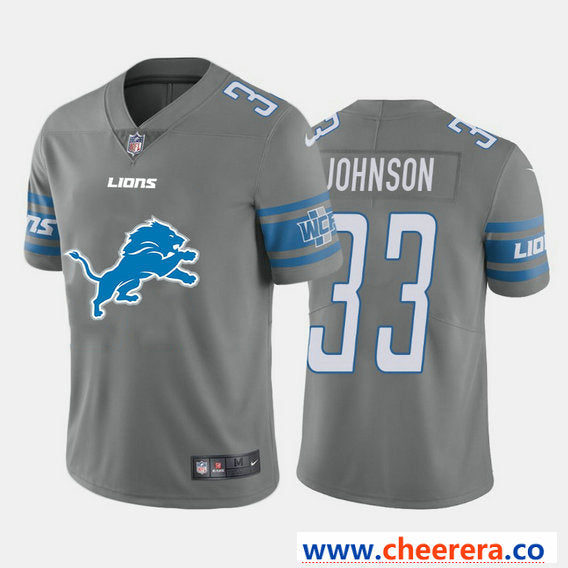 Nike Kerryon Johnson Detroit Lions gray Vapor jersey
