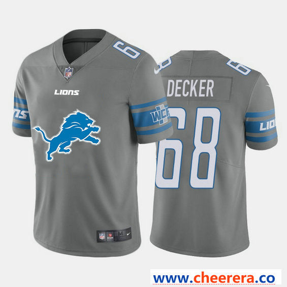 Nike Taylor Decker Detroit Lions gray Vapor jersey