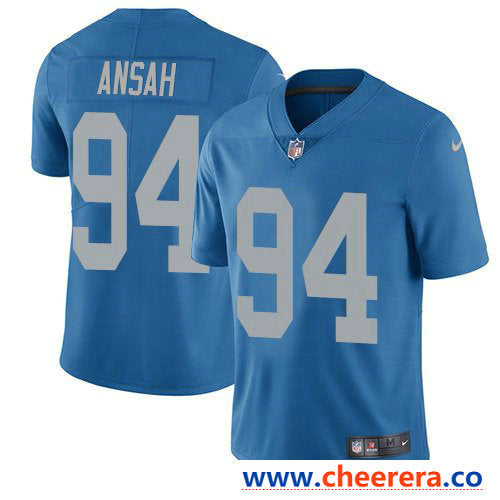 Nike Ziggy Ansah Detroit Lions blue Vapor jersey
