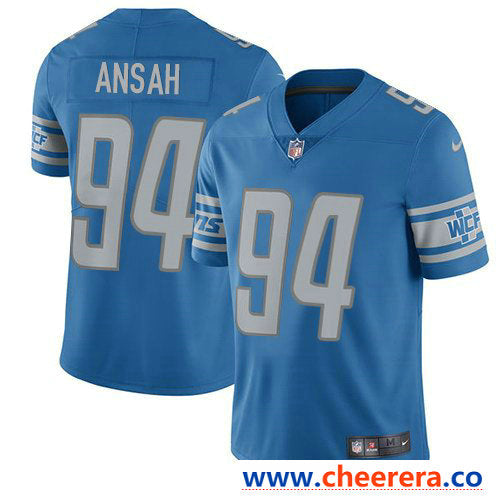 Nike Ziggy Ansah Detroit Lions blue Vapor jersey