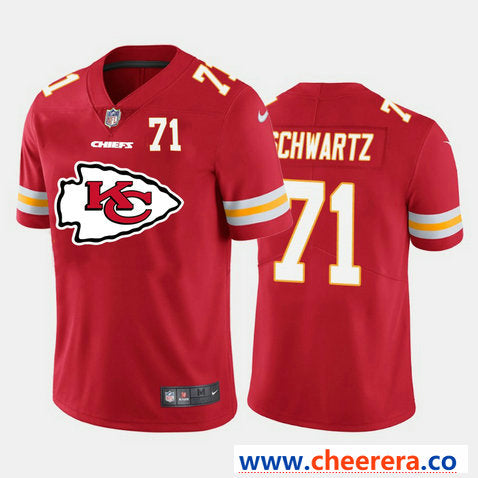 Nike Mitchell Schwartz Kansas City Chiefs red Vapor jersey