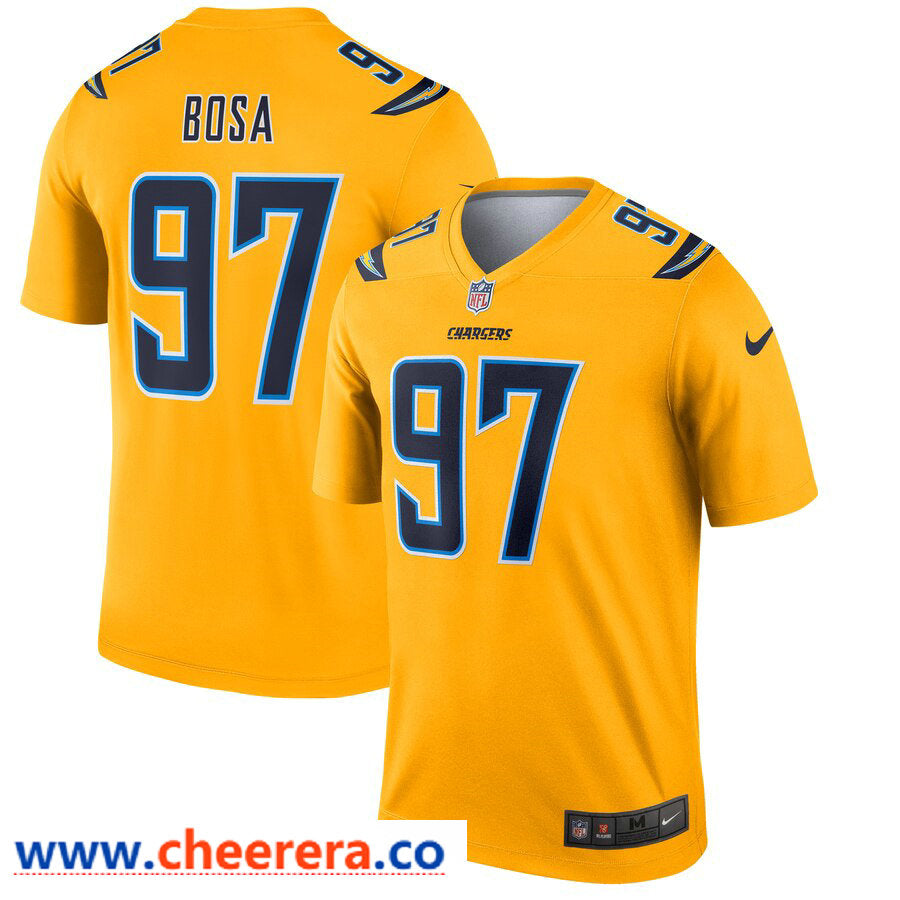Nike Joey Bosa Los Angeles Chargers gold Inverted Legend jersey