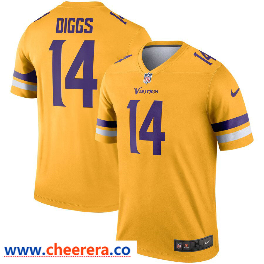 Nike Stefon Diggs Minnesota Vikings gold Inverted Legend jersey