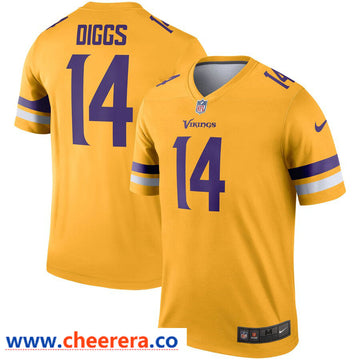 Nike Stefon Diggs Minnesota Vikings gold Inverted Legend jersey