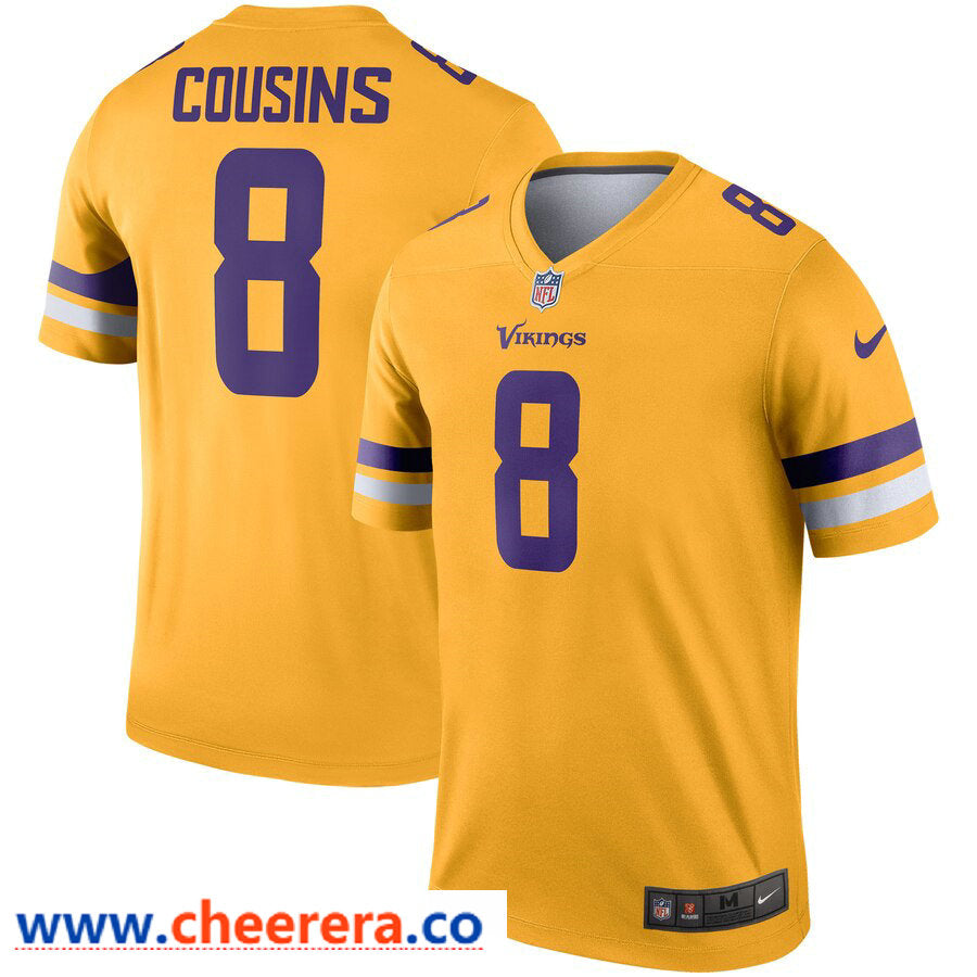 Nike Kirk Cousins Minnesota Vikings gold Inverted Legend jersey