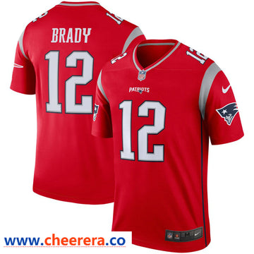 Nike Tom Brady New England Patriots red Inverted Legend jersey