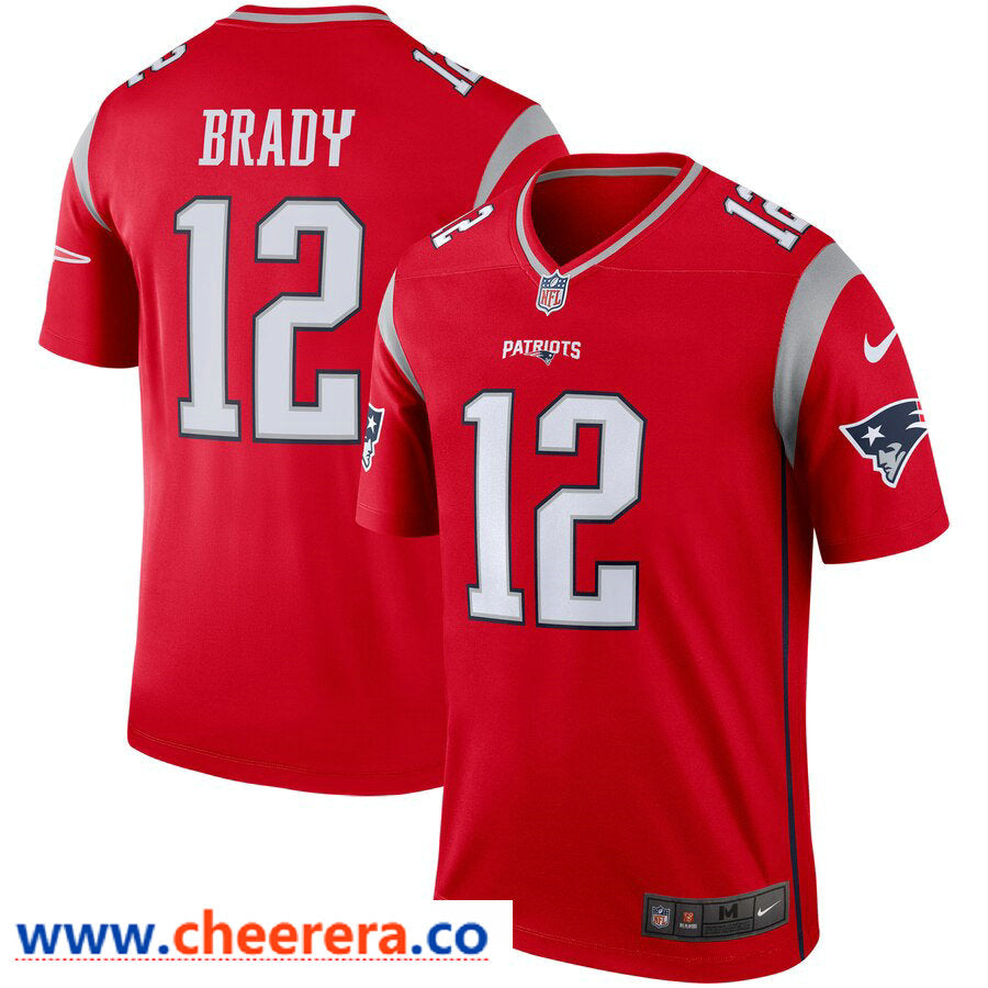 Nike Tom Brady New England Patriots red Inverted Legend jersey