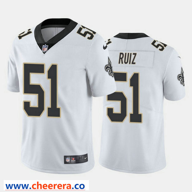 Nike Cesar Ruiz New Orleans Saints white Vapor jersey