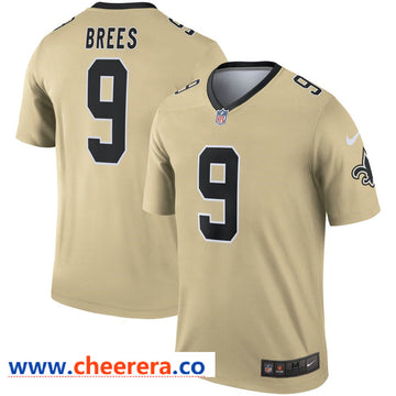 Nike Drew Brees New Orleans Saints cream Inverted Legend jersey
