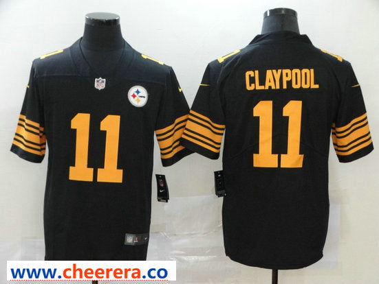 Nike Chase Claypool Pittsburgh Steelers black Color Rush jersey