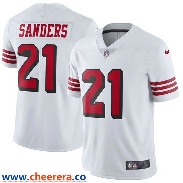 Nike Deion Sanders San Francisco 49ers white Vapor jersey