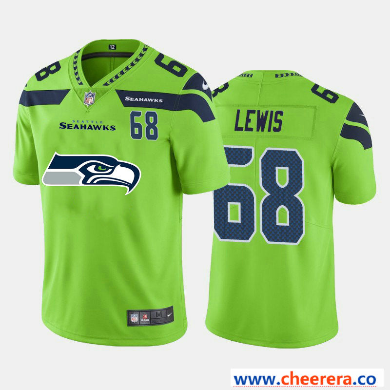 Nike Damien Lewis Seattle Seahawks green Vapor jersey