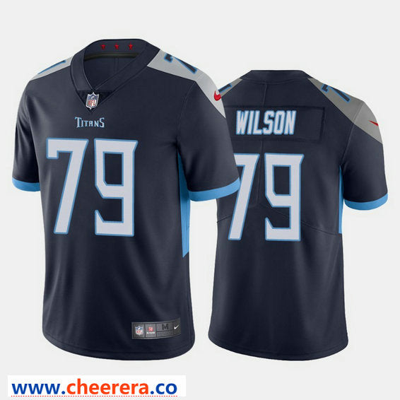 Nike Isaiah Wilson Tennessee Titans navy Vapor jersey