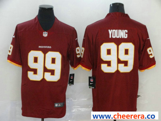 Nike Chase Young Washington Commanders red Vapor jersey