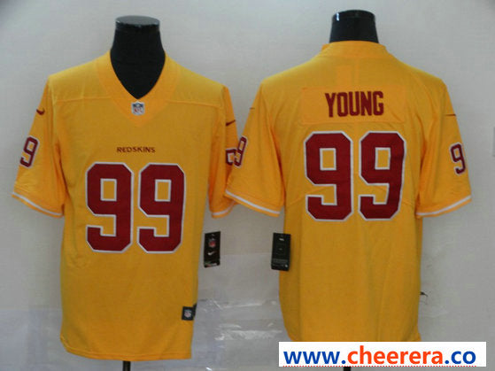 Nike Chase Young Washington Commanders yellow Vapor jersey