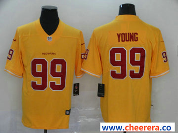 Nike Chase Young Washington Commanders yellow Vapor jersey