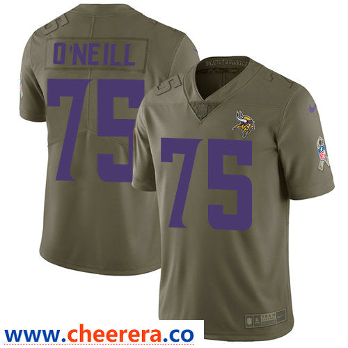 Nike Brian O'Neill Minnesota Vikings olive Salute To Service jersey